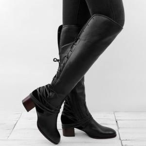 elegchic lace up boots